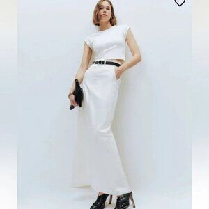 Reformation White Maxi Skirt